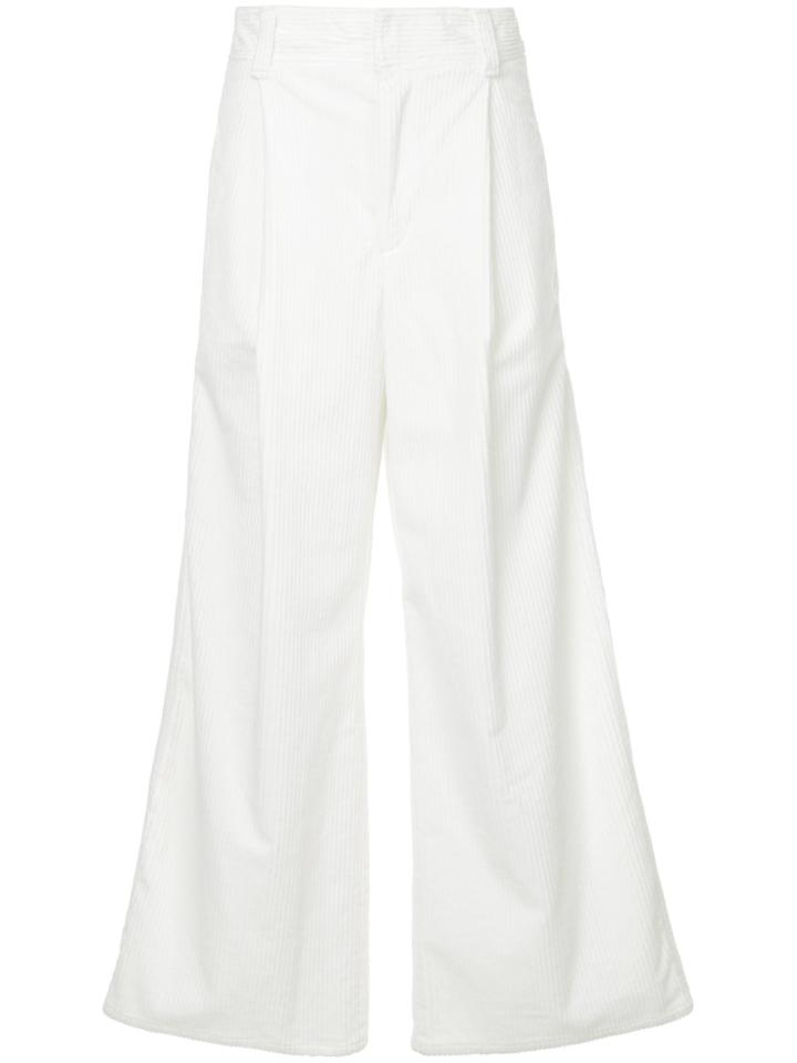 Estnation Flared Trousers - White