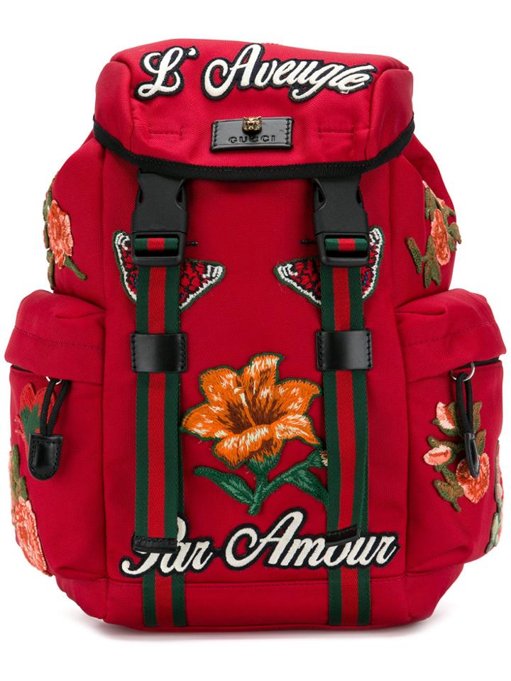 Gucci Applique Detail Techpack - Red