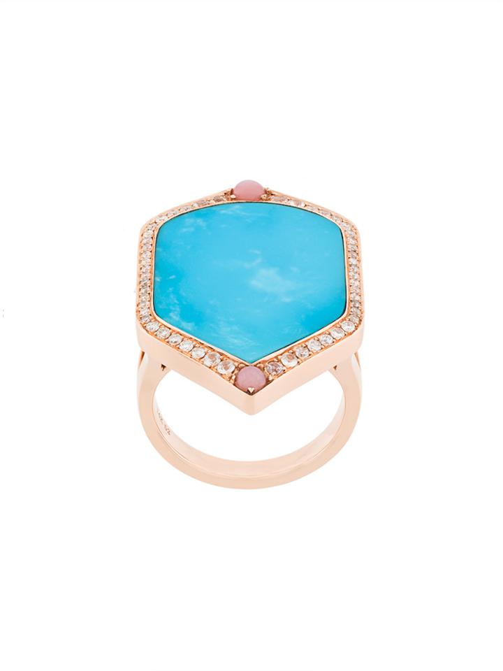 Joëlle Jewellery Diamond Set Ring - Blue
