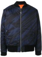 Band Of Outsiders Spaceship Striped Bomber Jacket - Blue
