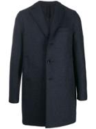 Harris Wharf London Midi Single Breast Coat - Blue