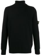 Stone Island Ribbed Detail Jumper - Black