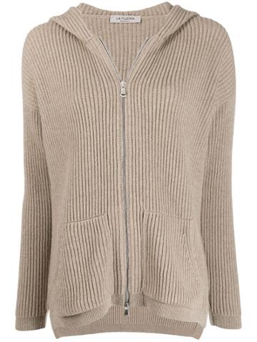 La Fileria For D'aniello Hooded Cardigan - Neutrals