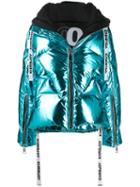 Khrisjoy Metallized Goose Down Puffer Jacket - Blue