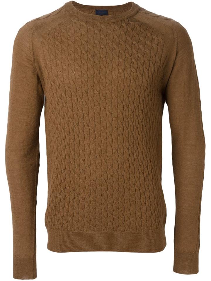 Lanvin Cable Knit Accent Jumper