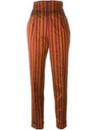 Romeo Gigli Vintage High-waisted Trousers, Women's, Size: 42, Red
