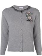Red Valentino Embellished Patch Cardigan - Grey