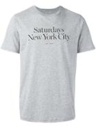 Saturdays Surf Nyc Logo Print T-shirt, Men's, Size: Xl, Grey, Cotton