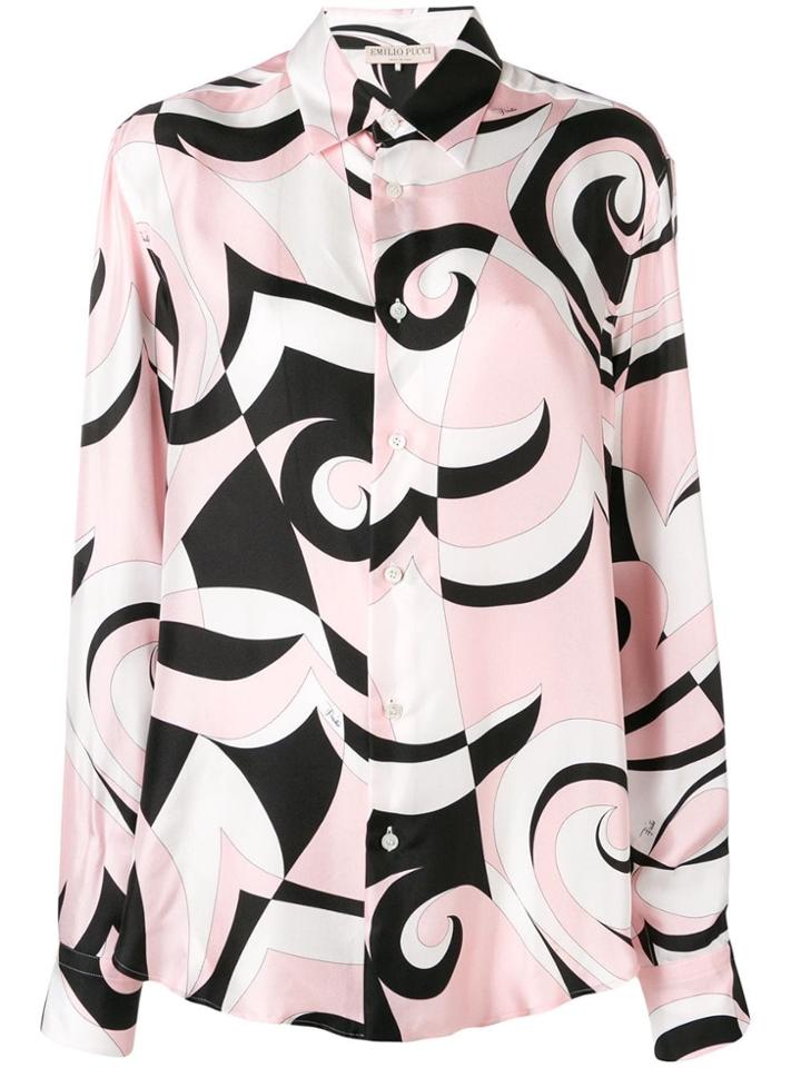 Emilio Pucci Fortuna Print Silk Shirt - Pink