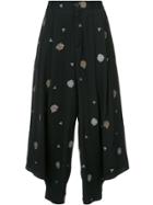 Chloé Floral Harem Trousers - Black