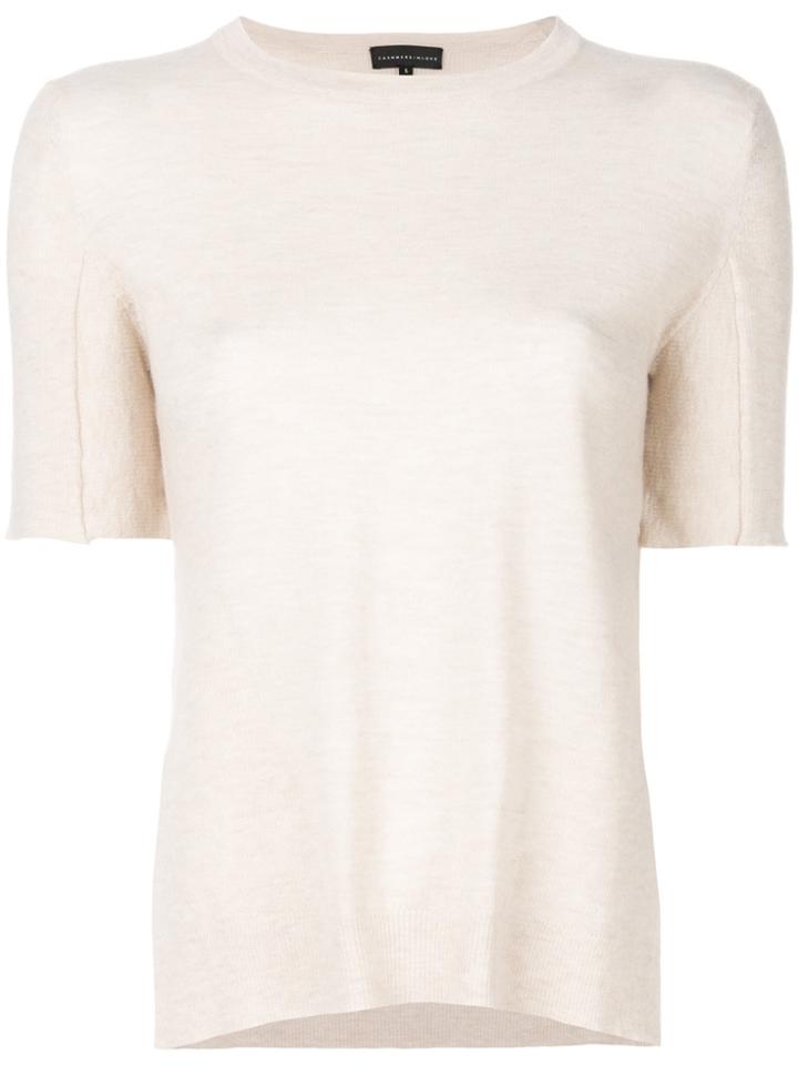 Cashmere In Love Sahar Shortsleeved Jumper - Nude & Neutrals