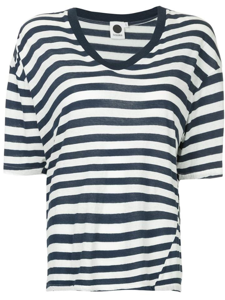 Bassike Relaxed Striped T-shirt - White