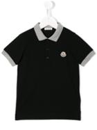 Moncler Kids Classic Polo Shirt, Boy's, Size: 8 Yrs, Black
