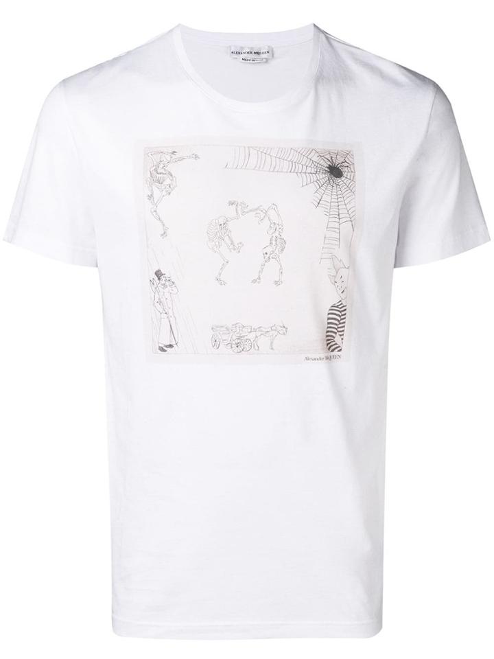 Alexander Mcqueen Dancing Skeleton T-shirt - White