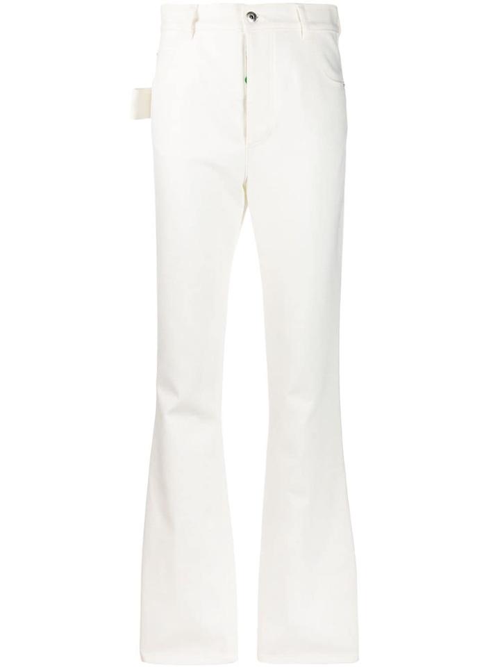 Bottega Veneta High Waisted Flared Trousers - White