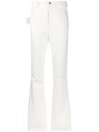 Bottega Veneta High Waisted Flared Trousers - White