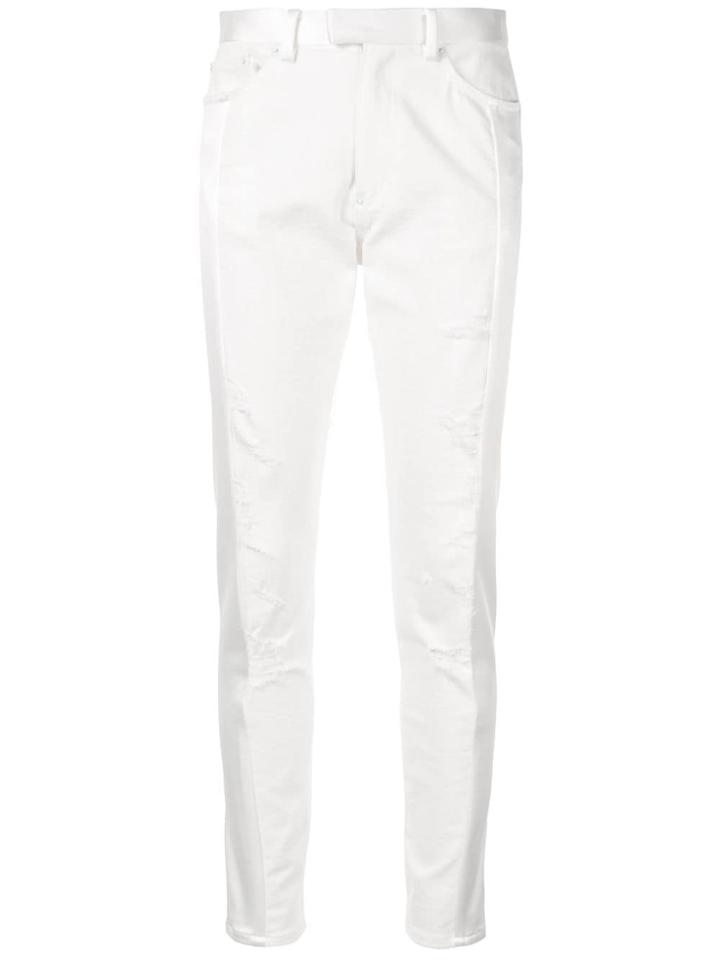 Undercover Distressed Slim Fit Trousers - White