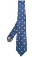 Canali Contrasting Circles Patterned Tie - Blue