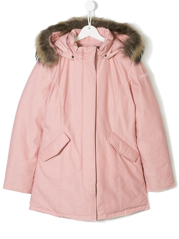 Woolrich Kids Hooded Zipped Jacket - Pink & Purple
