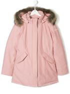 Woolrich Kids Hooded Zipped Jacket - Pink & Purple