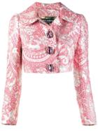 Dolce & Gabbana Jacquard Crop Jacket - Pink