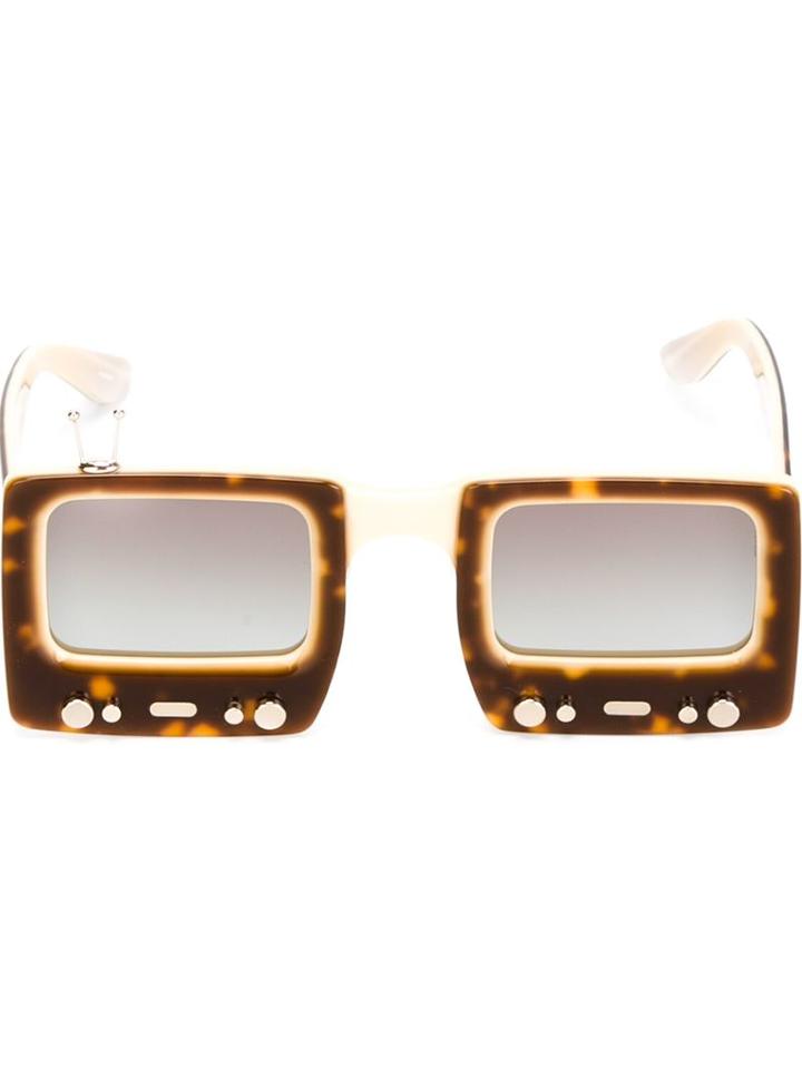 Linda Farrow Gallery Jeremy Scott 'tv Specs' Sunglasses