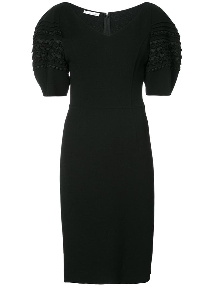 Oscar De La Renta Exaggerated Sleeve Dress - Black