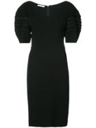 Oscar De La Renta Exaggerated Sleeve Dress - Black