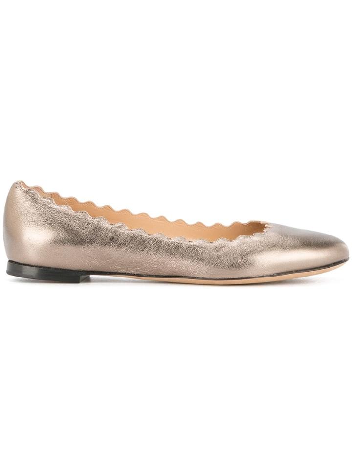 Chloé Western-style Ballerinas - Gold