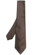 Kiton Classic Pointed Tie - Brown