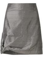 Giorgio Armani Vintage Tied Detail Fitted Skirt - Grey