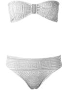 Lygia & Nanny Textured Bikini Set, Women's, Size: 42, Grey, Polyamide/spandex/elastane