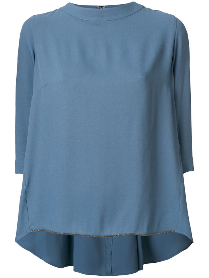 Fabiana Filippi Band Neck Blouse - Blue