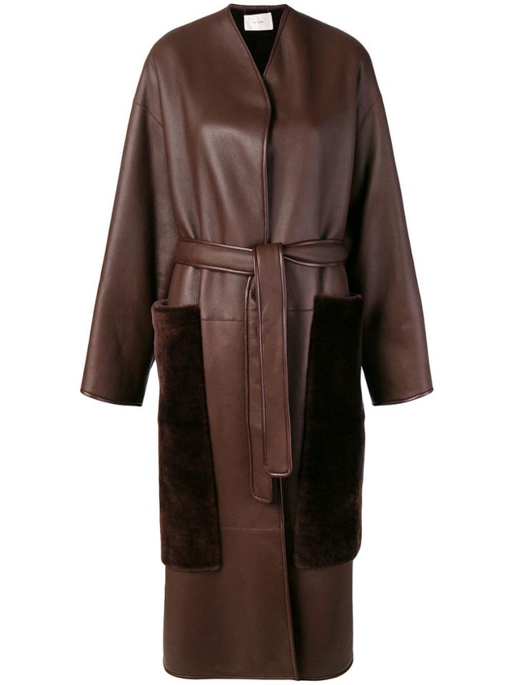 The Row Belted Midi Coat - Brown