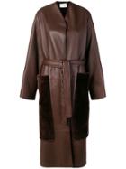 The Row Belted Midi Coat - Brown