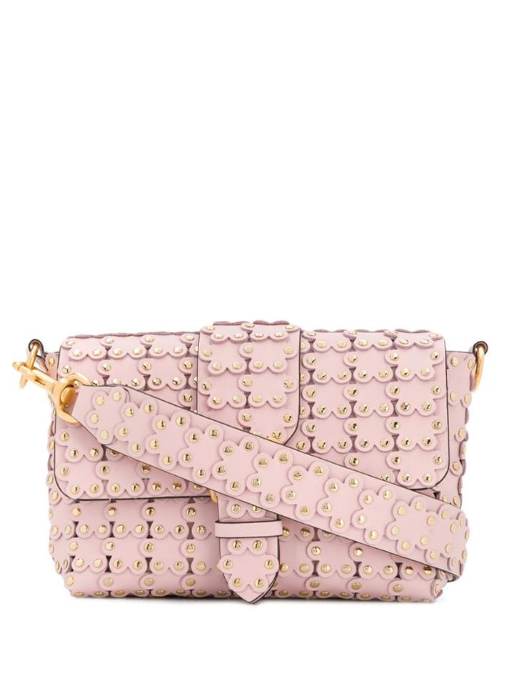 Red Valentino Red(v) Flower Appliqué Shoulder Bag - Pink