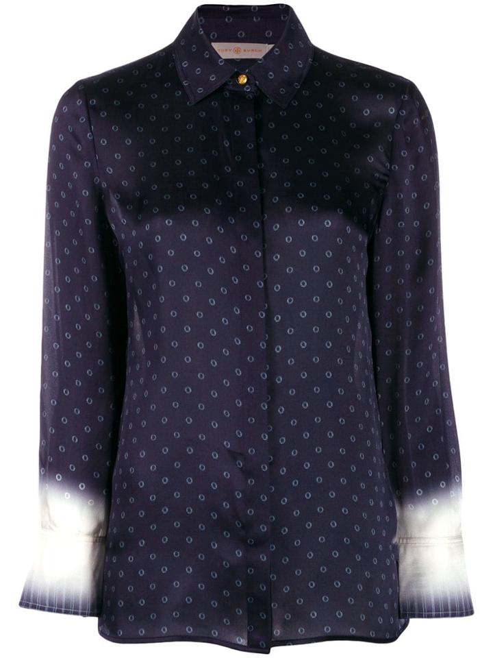 Tory Burch Printed Button Down Shirt - Blue
