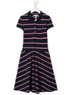 Tommy Hilfiger Junior Teen Striped Polo Dress - Blue