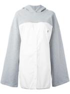 Wanda Nylon Oversized Hoodie - Grey