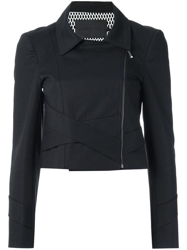 Giuliana Romanno Panelled Jacket, Women's, Size: 40, Black, Cotton/elastodiene