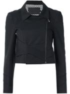 Giuliana Romanno Panelled Jacket, Women's, Size: 40, Black, Cotton/elastodiene