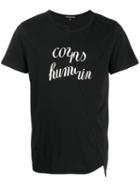Ann Demeulemeester Asymmetric Printed T-shirt - Black