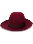 Borsalino Wide-brimmed Folar Hat - Red