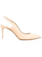 Casadei Sling Back Pumps, Women's, Size: 40, Nude/neutrals, Leather