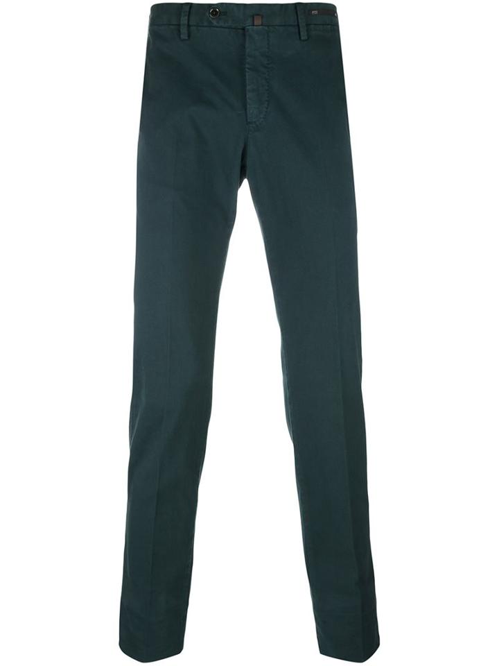 Pt01 Classic Chino Trousers, Men's, Size: 48, Green, Cotton/spandex/elastane