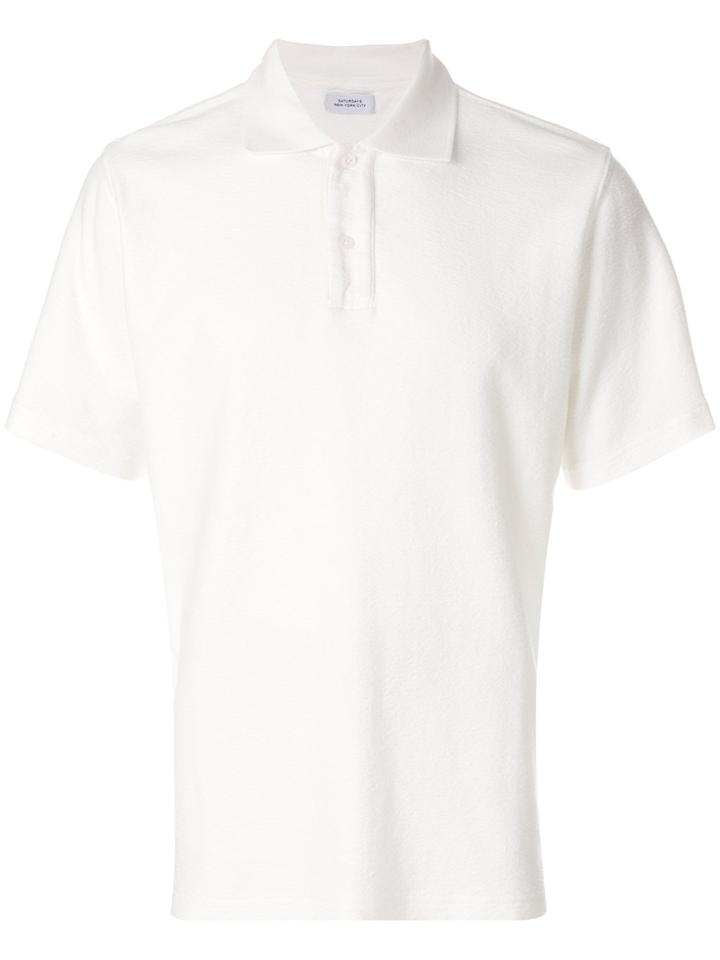 Saturdays Nyc Classic Polo Top - White
