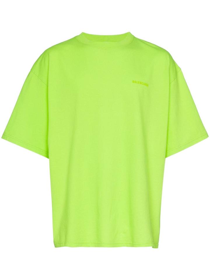 Balenciaga Ego Print Oversized T-shirt - Green