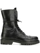 Cenere Gb Lace-up Combat Boots - Black