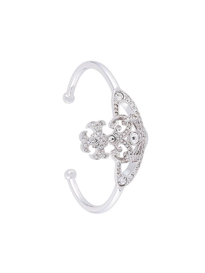 Vivienne Westwood Embellished Logo Cuff Bracelet, Women's, Metallic