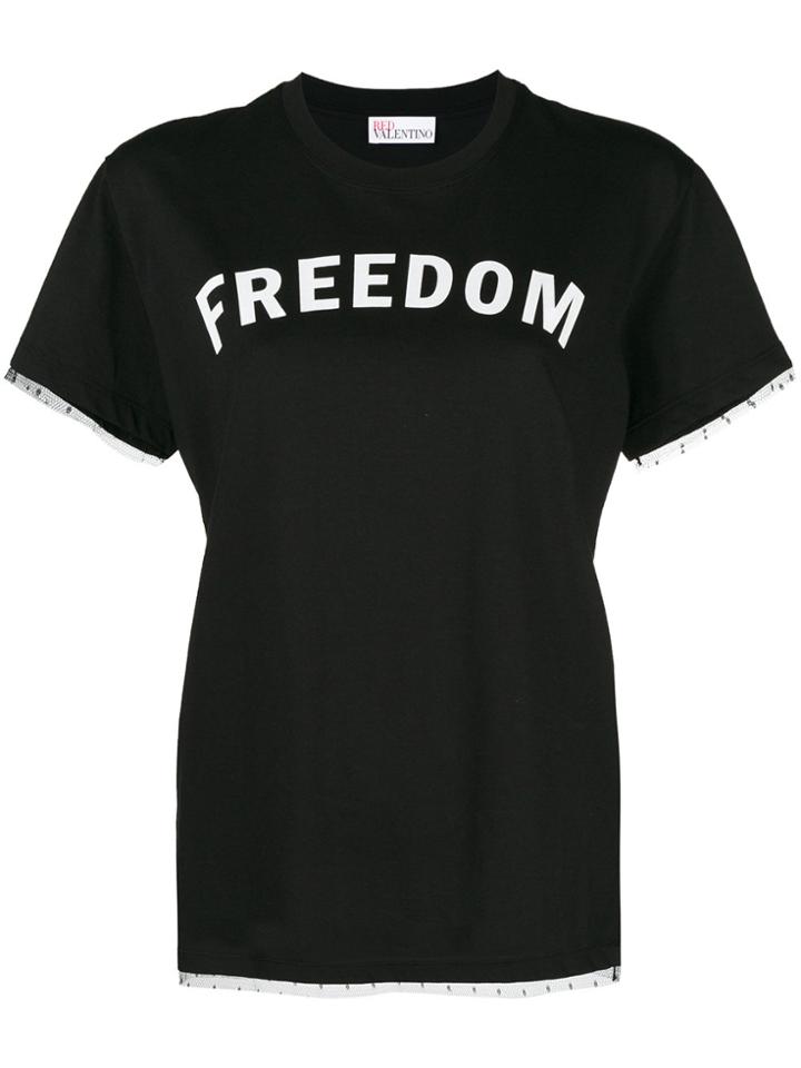 Red Valentino Freedom T-shirt - Black